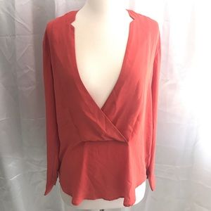 Lumiere v neck long sleeve top blouse